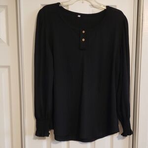 Black Long Sleeve Women's Top